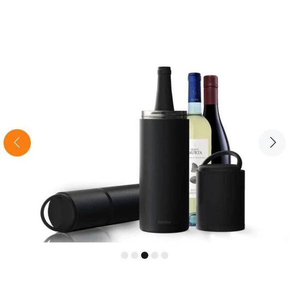 Asobu vacuum insulated Black Vin Blanc Wine Chiller - Picture 9 of 9